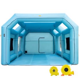 VEVOR Portable Inflatable Paint Booth, 23x13x8ft Inflatable Spray Booth, Car Paint Tent w/Air Filter System & 2 Blowers