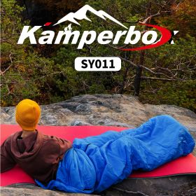 Kamperbox Camping Sleeping Bag Outdoor Camping 3 Season Sleeping Bag Camping (Color: Blue)